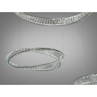 Хрустальная светодиодная люстра 180 Вт, хром Diasha 548A/800+600+400CH