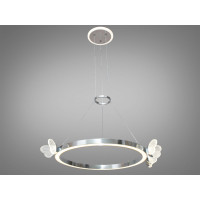 Вишукана підвісна світлодіодна люстра в дитячу "Метелик", 35W, хром Diasha 6185HR