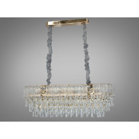 Люстра хрустальная в зал 10 ламп, золото Diasha D893-900x300G