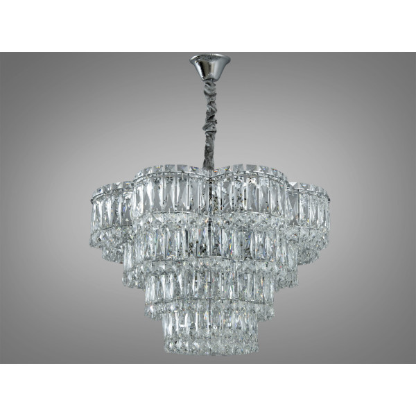 Перлина колекції, пишна кришталева люстра підвіс, 14 ламп, хром Diasha 310-600CH Перлина колекції, пишна кришталева люстра підвіс, 14 ламп, хром Diasha 310-600CH