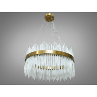Вишукана підвісна кришталева світлодіодна золота люстра, 30 Вт Diasha Q802/600GD