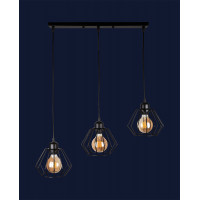 Люстра светильник в стиле лофт на три лампы Levistella 756PR108F-3 BK (500)