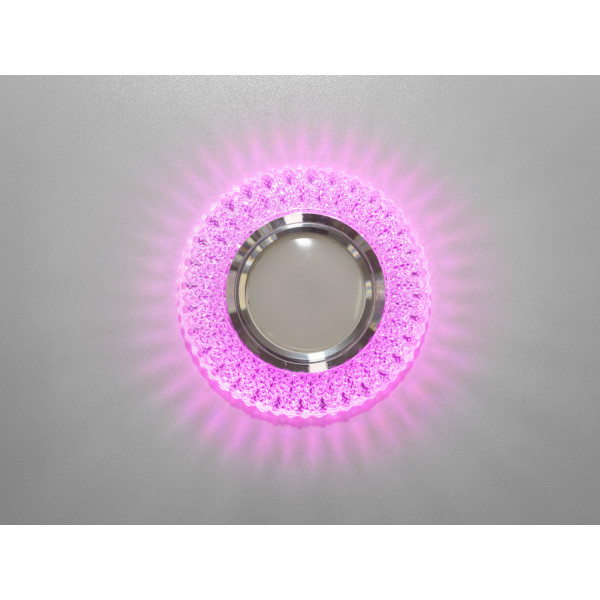 Кришталевий точковий світильник з вбудованою світлодіодною підсвіткою Diasha 7760SWH+PK Кришталевий точковий світильник з вбудованою світлодіодною підсвіткою Diasha 7760SWH+PK