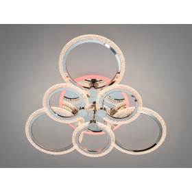 Стельова люстра Diasha хром 6 кілець 90 Вт ПДУ Diasha A8180/3+3HRLED3colordimmer
