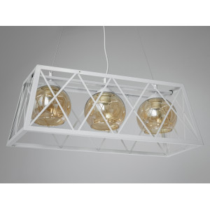 Високоякісний світильник підвіс в стилі Лофт, 3 лампи, білий Diasha 8932-3WH