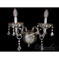 Неймовірно вишукане, модне, красиве класичне бра з чорного скла, хром Diasha N8018/2GB