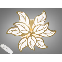 Світлодіодна пристельова люстра з регулюванням яскравості, 140W, золото Diasha 8028/6+3GLED3colordimmer