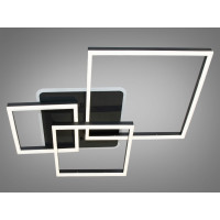 Сучасна стельова LED люстра з пультом, димером та підсвічуванням, 105W Diasha 11017/3BKLED3colordimmer