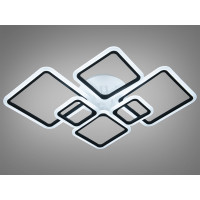 LED люстра в зал, 110W, чорний Diasha A8160/6BK