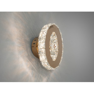 Красивий настінний кришталевий LED світильник, 6W, золото Diasha 9604G
