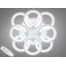 Біла люстра led кільця з дімером та LED підсвічуванням, 150W Diasha 8022/4+4WHLED3colordimmer