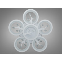 Стельова LED люстра біла 5+1 кільця 95 Вт RC Diasha 8135/5+1WHLED3colordimmer