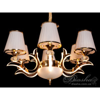 Люстра классичесская с подсветкой в зал спальню кухню 24W Diasha 8329/6G3000K