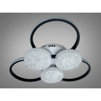 Люстра стельова Diasha 79W 3+3 чорна біла пульт Diasha 9098/3+3BK