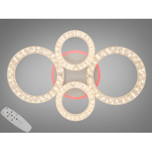 Стельова світлодіодна люстра з димером 85W Diasha 2203/2+2WHLED3colordimmer