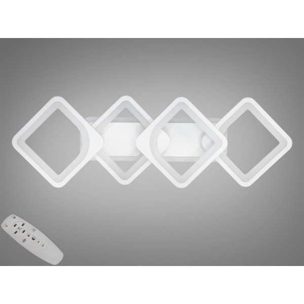 Світлодіодна люстра смарт світильник з пультом, 70Вт, біла Diasha H8060/2+2WHLED3colordimmer