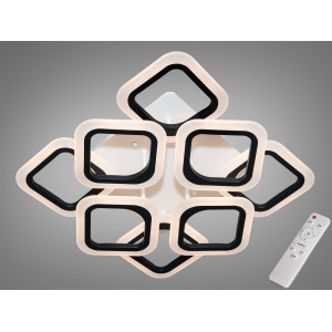 Люстра светодиодная в спальню 80W, чорная Diasha AS8060/4+4BK