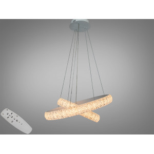 Вишукана світлодіодна люстра підвіс з пультом, димером, 120 Вт, золото Diasha D2518-600+400WHdimmer