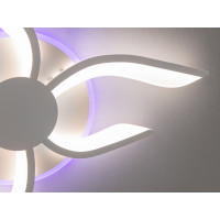 Стельова led люстра кільця з пультом, диммером, підсвіткою, 40W, чорна Diasha 2481/3+3WHLED3colordimmer