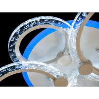 Потолочная светодиодная люстра круги с пультом и ночником Diasha QX2515/5 WH LED 3color dimmer 