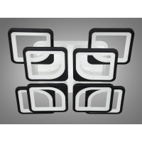 Люстра потолочная с пультом, 130W, чорна Diasha HS8060/4+4BKLED3colordimmer