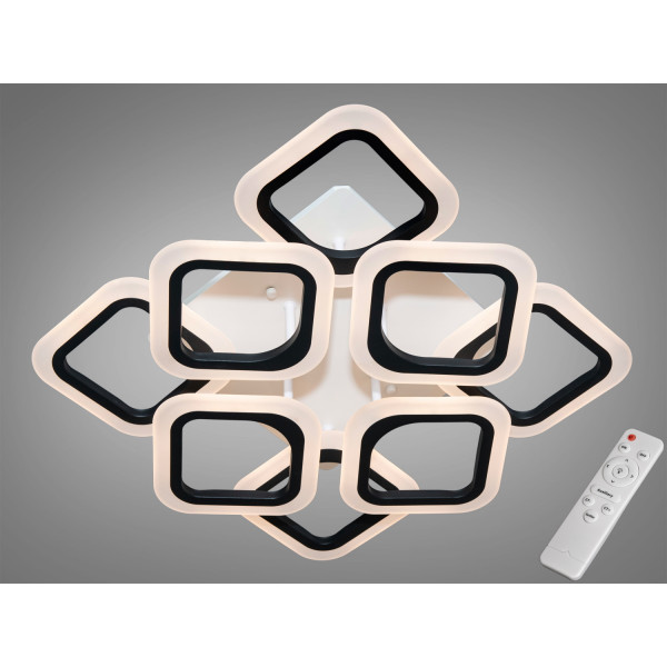 Люстра светодиодная в спальню 80W, чорная Diasha AS8060/4+4BK