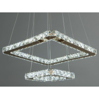 Приваблива кришталева світлодіодна підвісна люстра на кухню, 38W Diasha 7223-2W/400+210G