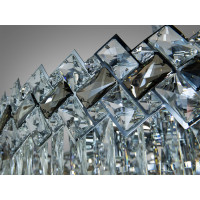 Гармонійна підвісна кришталева люстра в зал, 20 ламп, хром Diasha 6309-800CH