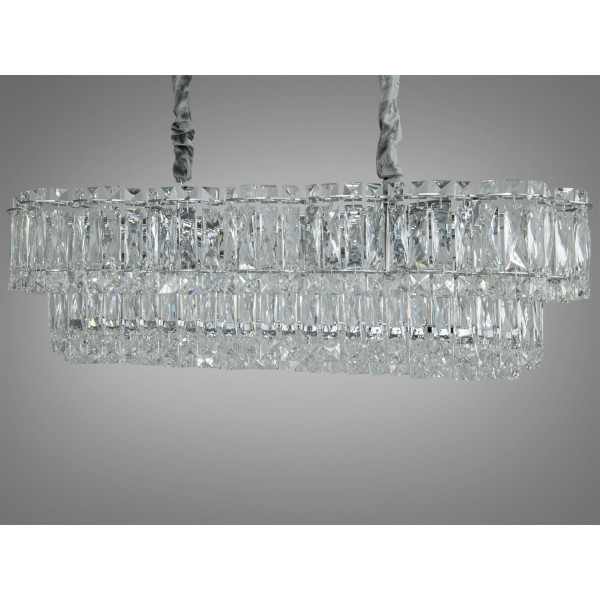 Шедевральна підвісна кришталева люстра овальної форми  на 10 ламп Diasha 310-800x300CH