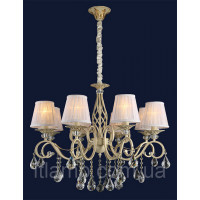Нежная классическая абажурная люстра Levistella 755MK30001-8 CRM+GLD Нежная классическая абажурная люстра Levistella 755MK30001-8 CRM+GLD