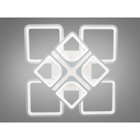 Сучасна світлодіодна люстра з ІЧ пультом, димером, 135W, біла Diasha H8060/4+4WH
