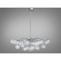 Люстра в зал 30 лампочки хром сатин Diasha 886-30BSL