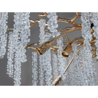 Захоплююча підвісна кришталева люстра "Гліцинія", 10 ламп, хром Diasha 609-760G