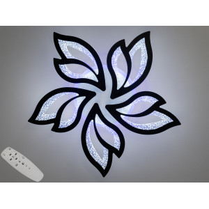 Стельова світлодіодна люстра з пультом, диммером та підсвіткою, 80W Diasha 2455/5BKLED3colordimmer