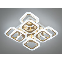 Стельова LED люстра з пультом, диммером і підсвічуванням, 110W, хром Diasha HAS8060/4+4GLED3colordimmer