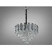 Вражаюча підвісна кришталева люстра у вітальню на 11 ламп, хром Diasha 2022/600CH