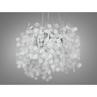 Вишукана новинка, кришталева люстра "Гліцинія" на 6 ламп, хром Diasha 602-450CH