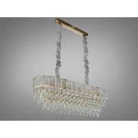 Люстра хрустальная в зал 10 ламп, золото Diasha D893-900x300G