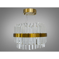 Неповторна підвісна кришталева лед люстра в кухню, 80Вт, бронза Diasha 840/400BR