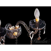 Акція!!! Якісне класичне бра з чорного скла із кришталями Diasha N8003/2GB