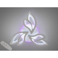 Стельова світлодіодна люстра з пультом, диммером, підсвічуванням, 55W Diasha 2455/3WHLED3colordimmer Стельова світлодіодна люстра з пультом, диммером, підсвічуванням, 55W Diasha 2455/3WHLED3colordimmer