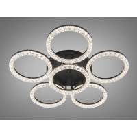 Стельова LED люстра кільця чорний 133 Вт Diasha MX4770/5+1BK