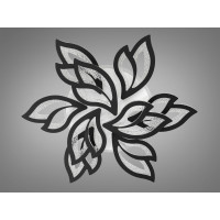 Стельова люстра з пультом, диммером і LED підсвічуванням, 140W, чорна Diasha 2455/6+3BKLED3colordimmer