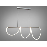 Шланг лінійна підвісна люстра лед в офіс з серії "Роуплайт", 32W, хром Diasha 9752-L1200CH Шланг лінійна підвісна люстра лед в офіс з серії "Роуплайт", 32W, хром Diasha 9752-L1200CH