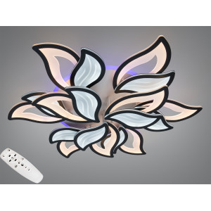 Світлодіодна люстра пелюстки чорна 220W 6+2 димер Diasha 9033/6+3BKLED3colordimmer