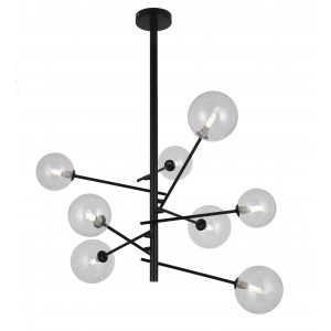 Люстра молекула светодиодная в стиле лофт Levistella 761LLP01-8 BK+CL