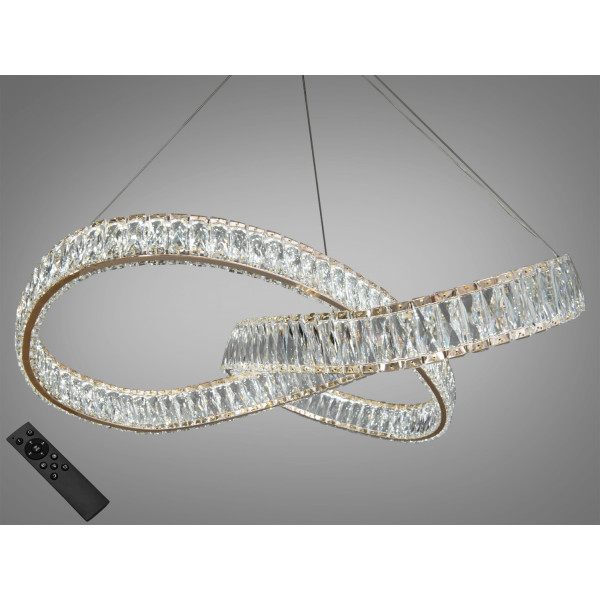 Вражаюча новинка, кришталева led люстра на тросах, 180Вт, золото Diasha 536/800G