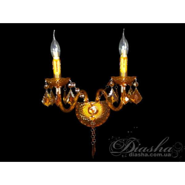 Недороге бра із кольорового акрилу в класичному стилі, на дві лампи Diasha 1004/2K-G Недороге бра із кольорового акрилу в класичному стилі, на дві лампи Diasha 1004/2K-G