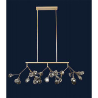 Люстра декоративная светодиодная LED PETALS Levistella 918LP264-27 GD+BK