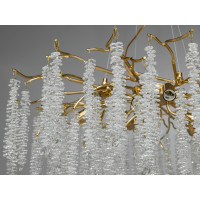 Підвісна люстра Гліцинія золото кришталь 10 ламп E14 Diasha 605-800GD
